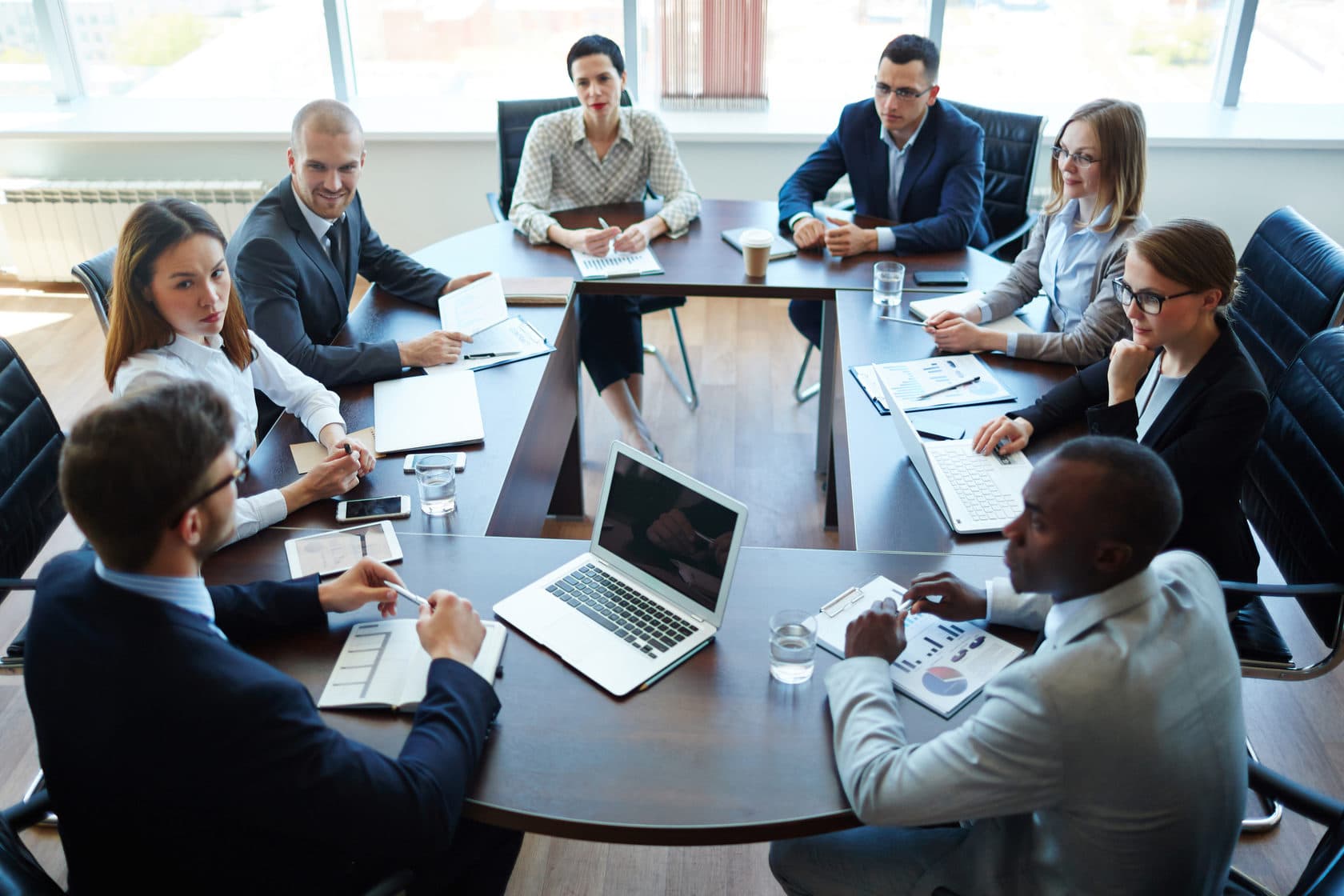 Leaders in a high-stakes meeting